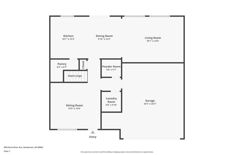 2,300/Mo, 999 Pecos River Ave Henderson, NV 89002 Floor Plan View