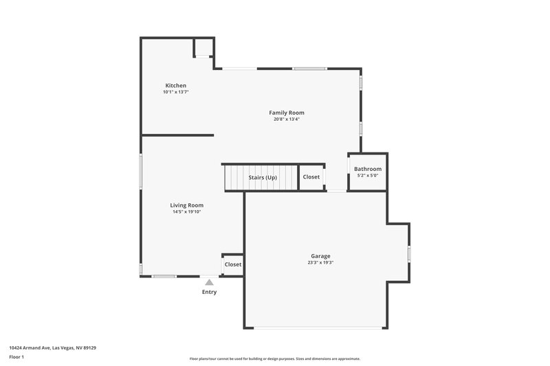2,200/Mo, 10424 Armand Ave Las Vegas, NV 89129 Floor Plan View