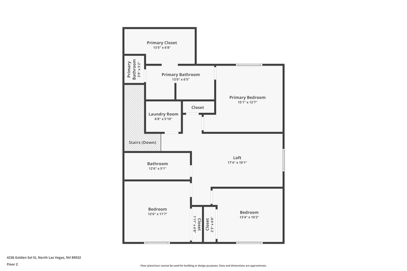 1,950/Mo, 4236 Golden Sol St North Las Vegas, NV 89032 Floor Plan View 2