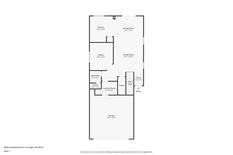 1,985/Mo, 6404 Frosted Dawn Ct Las Vegas, NV 89141 Floor Plan View
