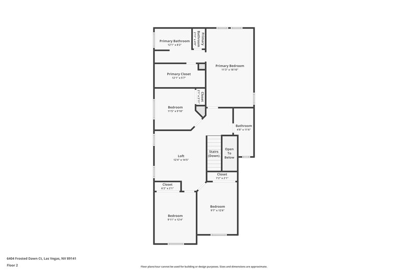 1,985/Mo, 6404 Frosted Dawn Ct Las Vegas, NV 89141 Floor Plan View 2