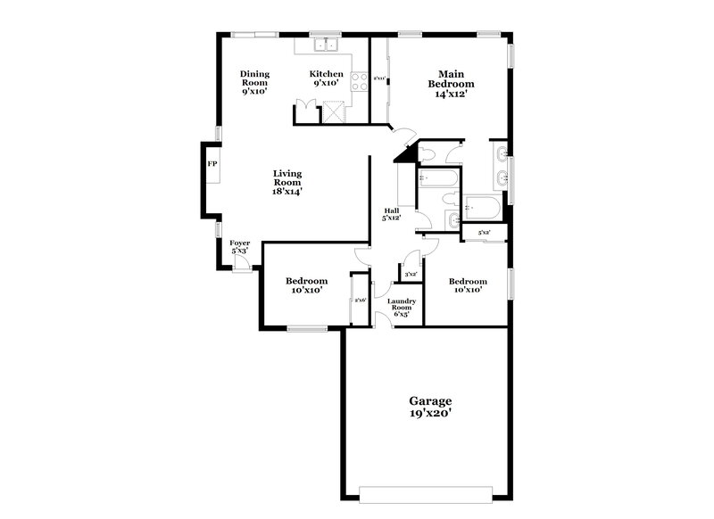 1,795/Mo, 5217 Fall Meadows Ave Las Vegas, NV 89130 Floor Plan View