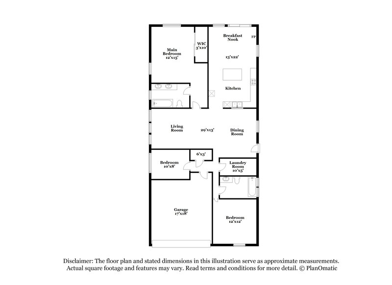 1,845/Mo, 8809 Colorful Pines Ave Las Vegas, NV 89143 Floor Plan View