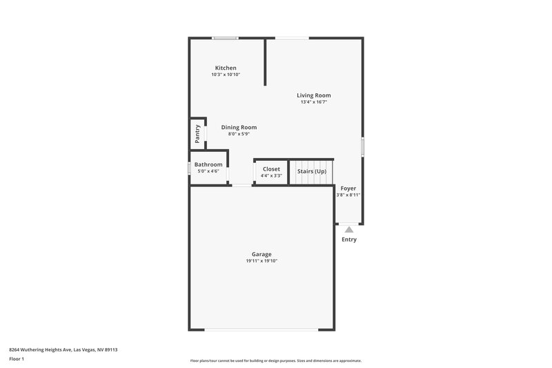 1,885/Mo, 8264 Wuthering Heights Ave Las Vegas, NV 89113 Floor Plan View