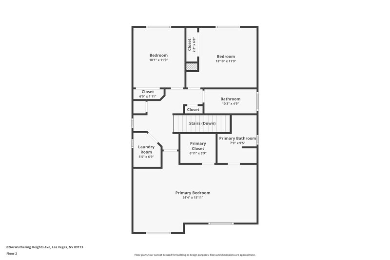 1,885/Mo, 8264 Wuthering Heights Ave Las Vegas, NV 89113 Floor Plan View 2