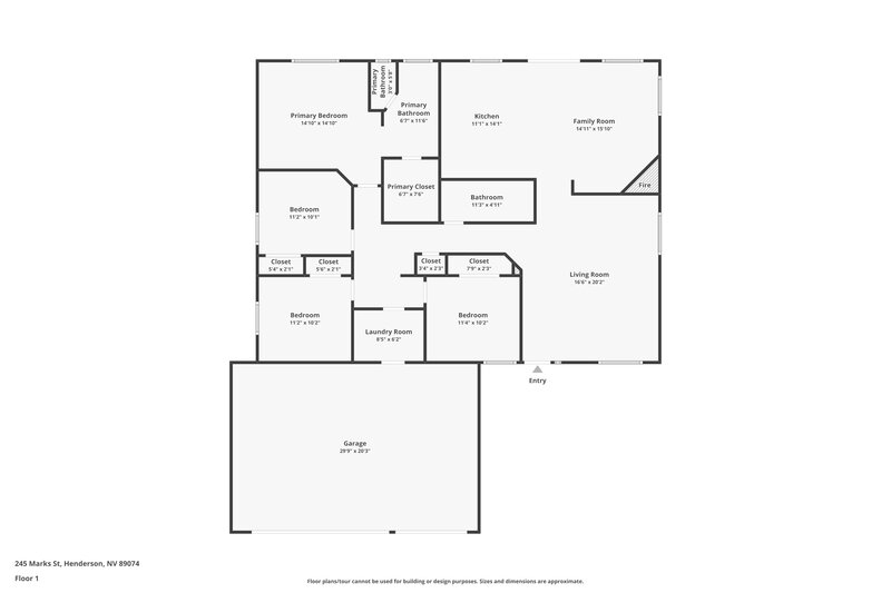 2,335/Mo, 245 Marks St Henderson, NV 89074 Floor Plan View