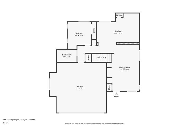 2,175/Mo, 9121 Starling Wing Pl Las Vegas, NV 89143 Floor Plan View
