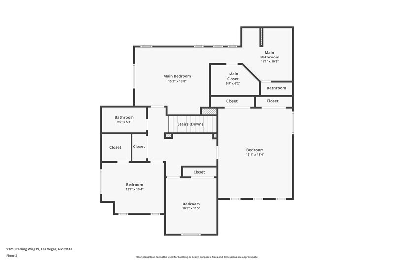 2,175/Mo, 9121 Starling Wing Pl Las Vegas, NV 89143 Floor Plan View 2