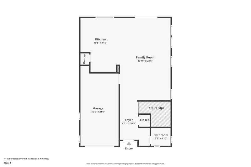 1,855/Mo, 1145 Paradise River Rd Henderson, NV 89002 Floor Plan View