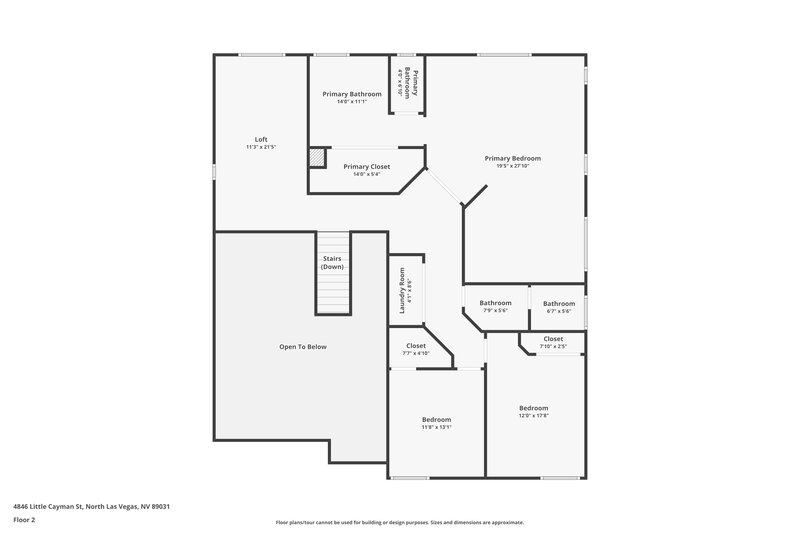 3,060/Mo, 4846 Little Cayman St North Las Vegas, NV 89031 Floor Plan View 2