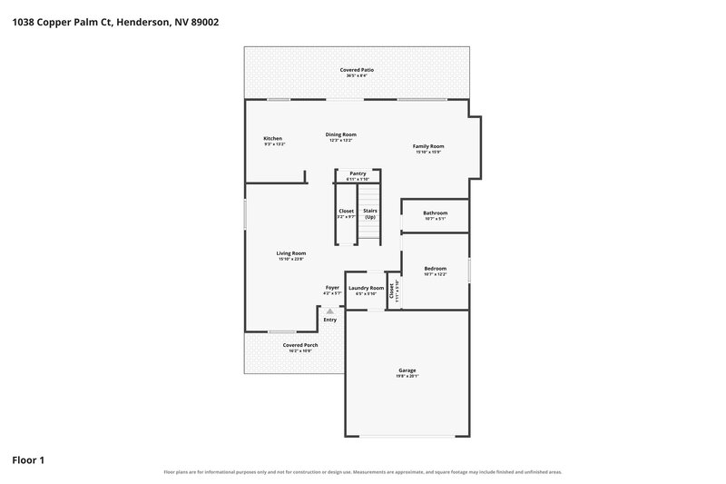 0/Mo, 1038 Copper Palm Ct Henderson, NV 89002 Floor Plan View