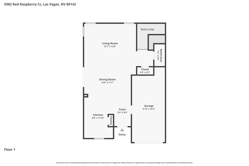1,845/Mo, 5982 Red Raspberry Ct Las Vegas, NV 89142 Floor Plan View