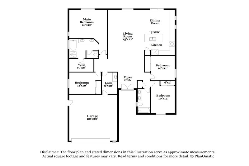 2,130/Mo, 7928 Villa Salsa Ave Las Vegas, NV 89131 Floor Plan View