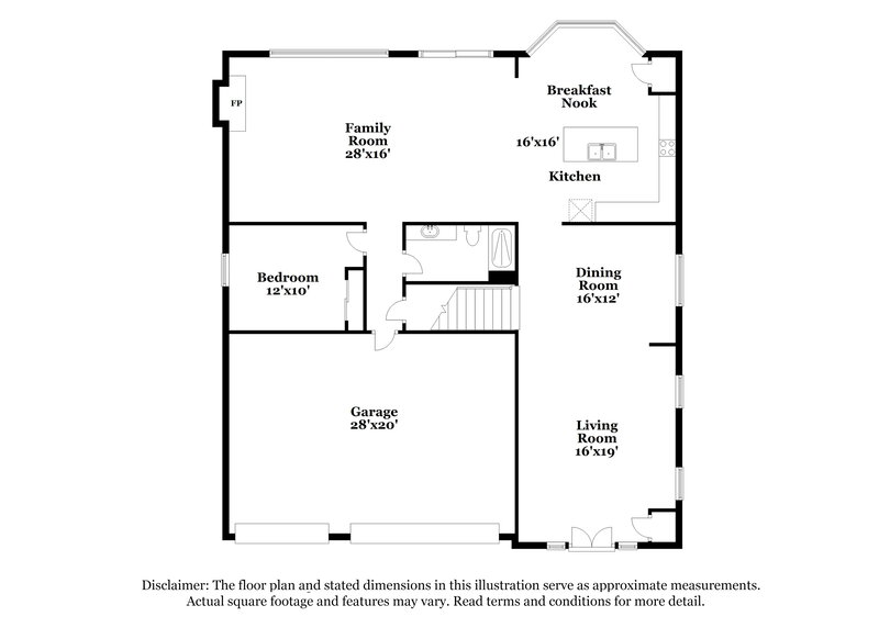 3,040/Mo, 6551 Alma White St Las Vegas, NV 89110 Floor Plan View