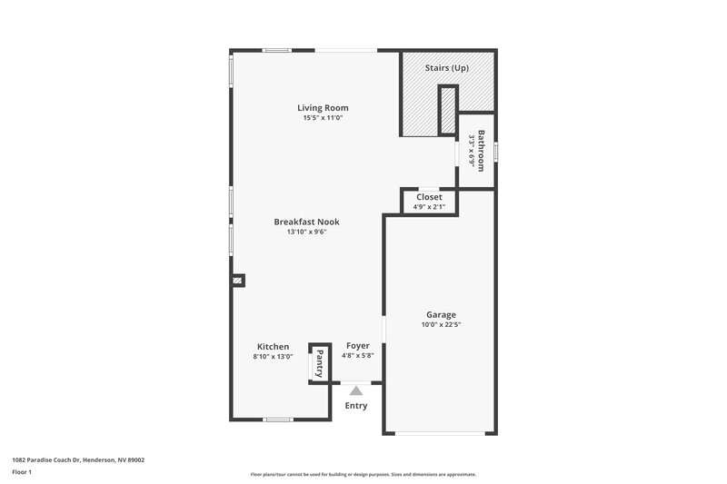 1,965/Mo, 1082 Paradise Coach Dr Henderson, NV 89002 Floor Plan View