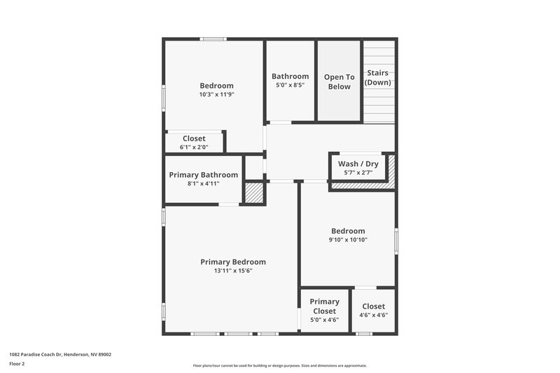 1,965/Mo, 1082 Paradise Coach Dr Henderson, NV 89002 Floor Plan View 2