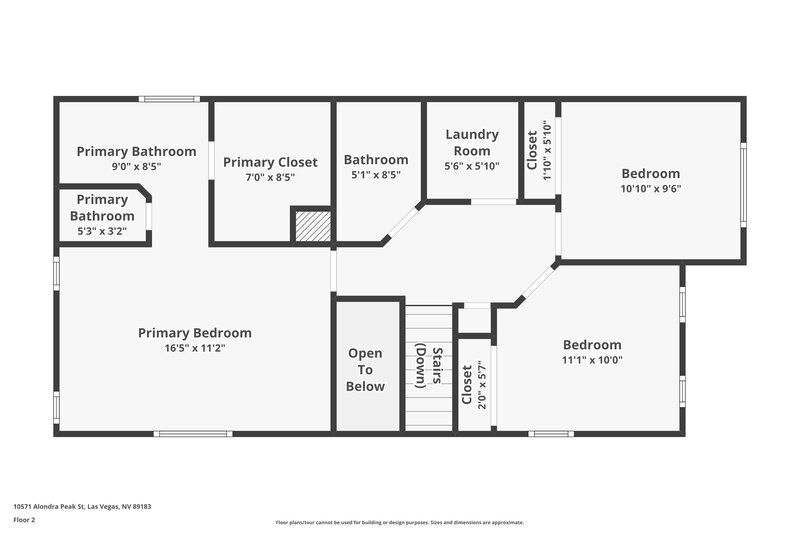 1,895/Mo, 10571 Alondra Peak St Las Vegas, NV 89183 Floor Plan View 2
