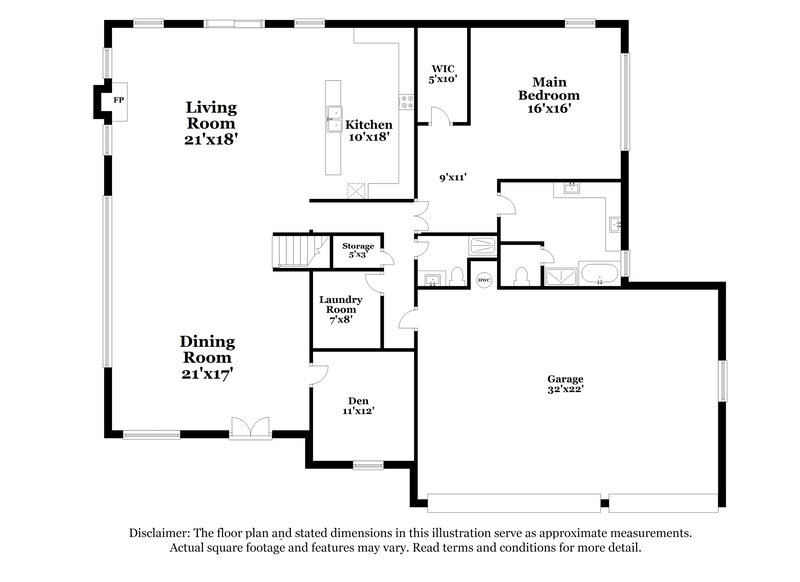 4,450/Mo, 6228 Morning Vista Dr Las Vegas, NV 89110 Floor Plan View
