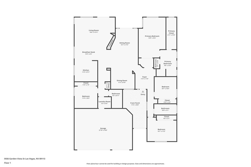 0/Mo, 5926 Garden Vista St Las Vegas, NV 89113 Floor Plan View