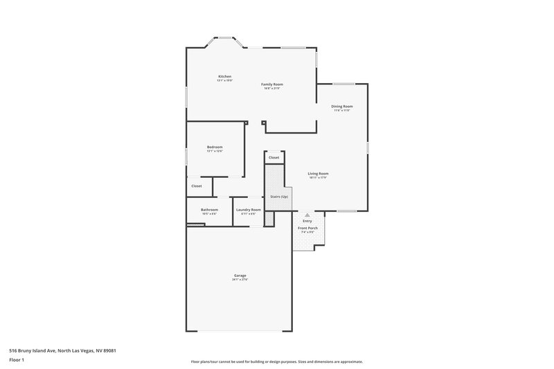 2,030/Mo, 516 Bruny Island Ave North Las Vegas, NV 89081 Floor Plan View
