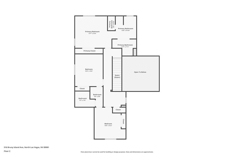 2,030/Mo, 516 Bruny Island Ave North Las Vegas, NV 89081 Floor Plan View 2