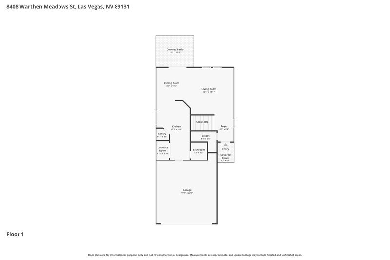 2,070/Mo, 8408 Warthen Meadows St Las Vegas, NV 89131 Floor Plan View