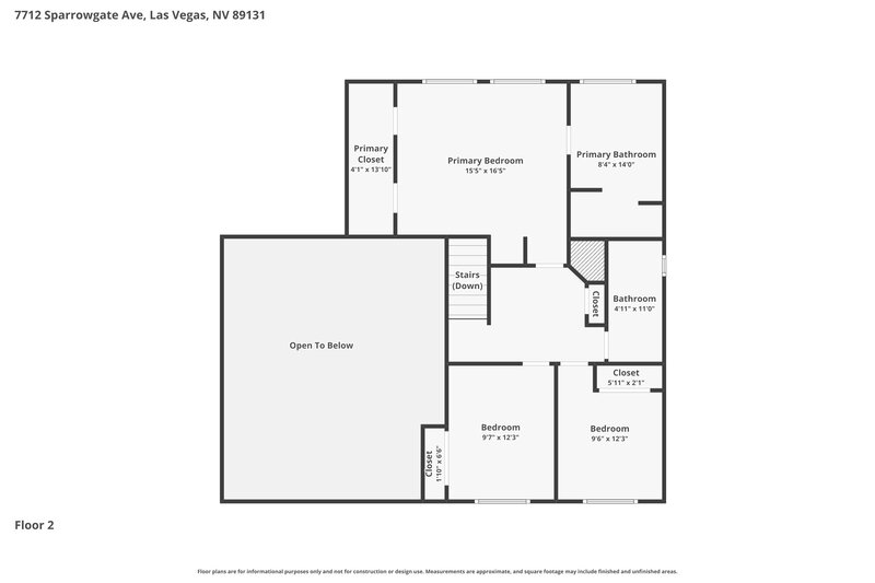 2,345/Mo, 7712 Sparrowgate Ave Las Vegas, NV 89131 Floor Plan View 2