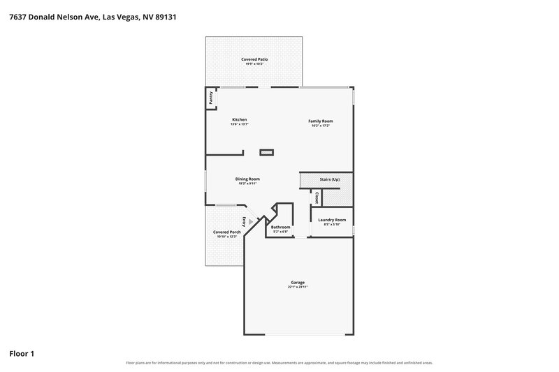 2,385/Mo, 7637 Donald Nelson Ave Las Vegas, NV 89131 Floor Plan View 2