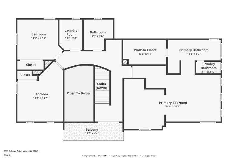 2,450/Mo, 8553 Zelkova Ct Las Vegas, NV 89149 Floor Plan View 2