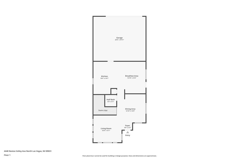 2,200/Mo, 4448 Nestos Valley Ave North Las Vegas, NV 89031 Floor Plan View