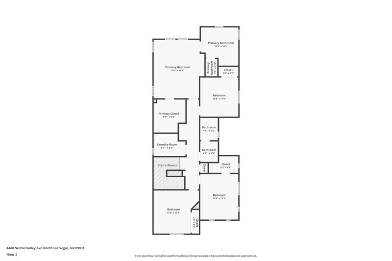 2,200/Mo, 4448 Nestos Valley Ave North Las Vegas, NV 89031 Floor Plan View 2