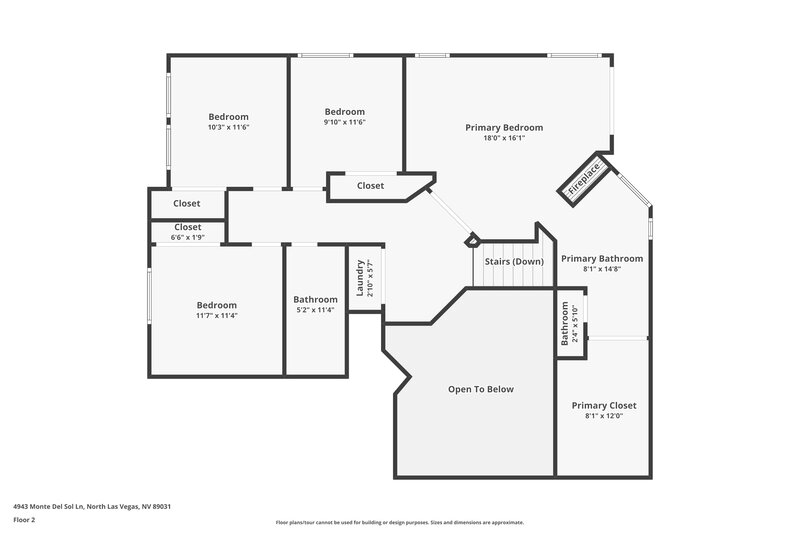 3,080/Mo, 4943 Monte del Sol Ln North Las Vegas, NV 89031 Floor Plan View 2