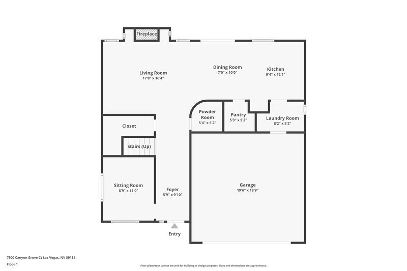 2,300/Mo, 7900 Canyon Grove Ct Las Vegas, NV 89131 Floor Plan View