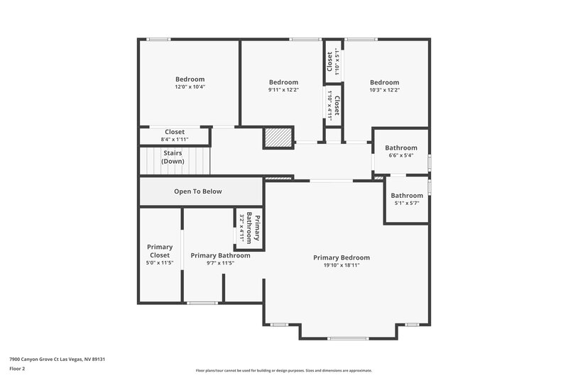 2,300/Mo, 7900 Canyon Grove Ct Las Vegas, NV 89131 Floor Plan View 2