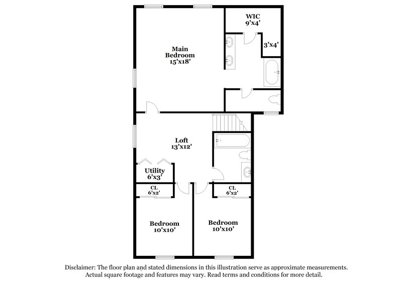2,000/Mo, 10549 Seasonable Dr Las Vegas, NV 89129 Floor Plan View 2