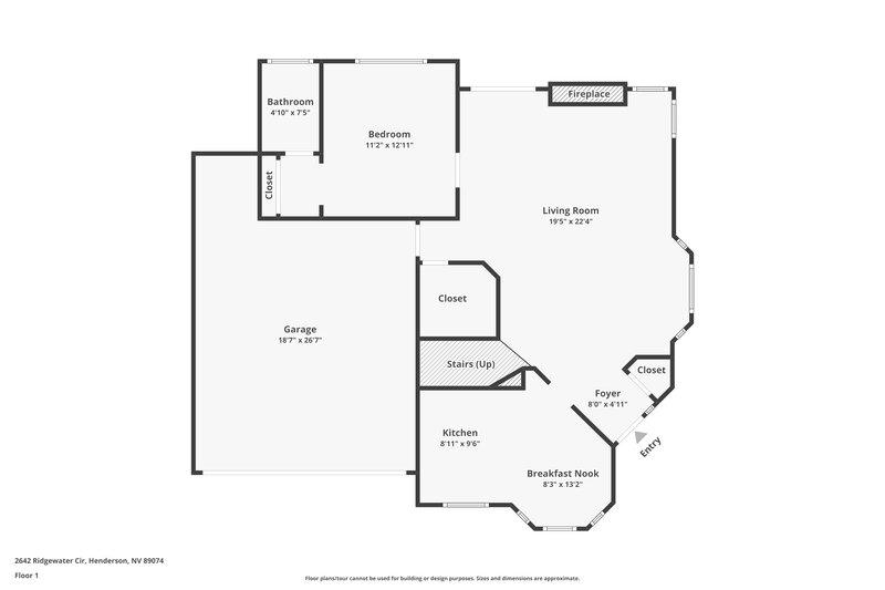 2,075/Mo, 2642 Ridgewater Cir Henderson, NV 89074 Floor Plan View