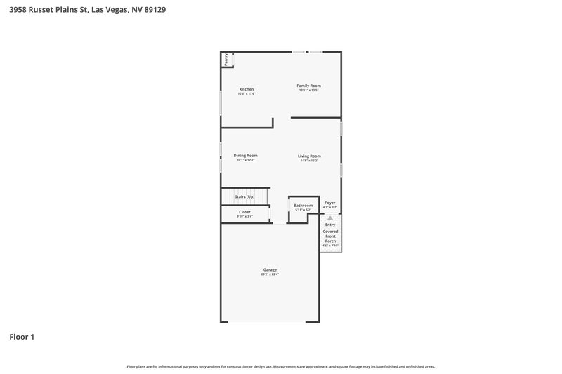 2,325/Mo, 3958 Russet Plains St Las Vegas, NV 89129 Floor Plan View 2