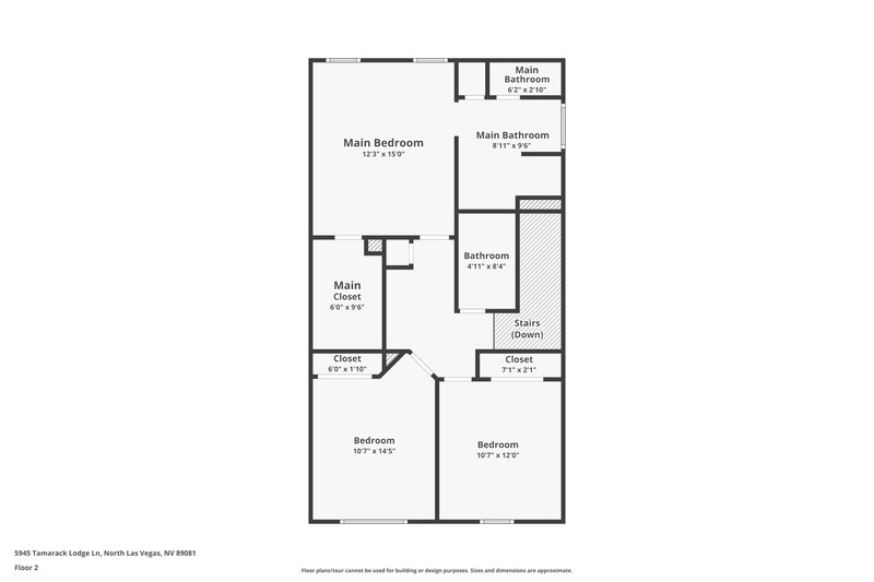 2,075/Mo, 5945 Tamarack Lodge Ln North Las Vegas, NV 89081 Floor Plan View