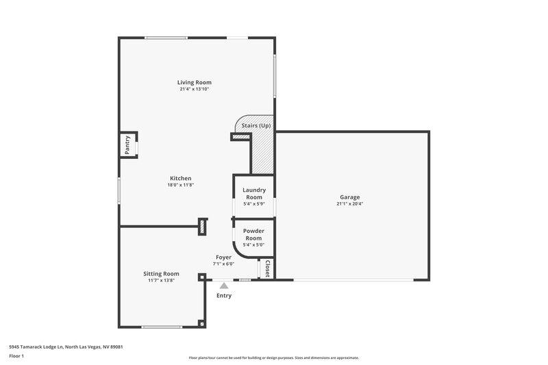 2,075/Mo, 5945 Tamarack Lodge Ln North Las Vegas, NV 89081 Floor Plan View 2