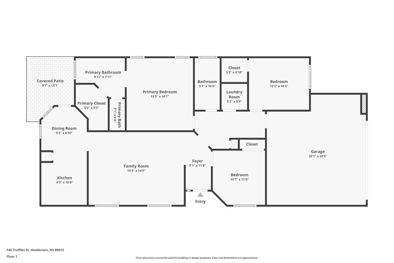 1,930/Mo, 546 Truffles St Henderson, NV 89015 Floor Plan View