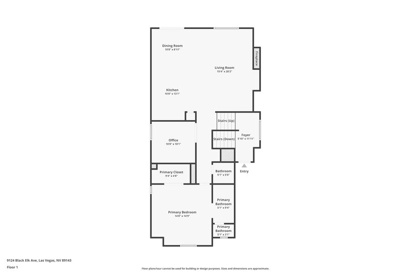 2,290/Mo, 9124 Black Elk Ave Las Vegas, NV 89143 Floor Plan View 2