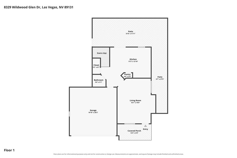 2,140/Mo, 8329 Wildwood Glen Dr Las Vegas, NV 89131 Floor Plan View