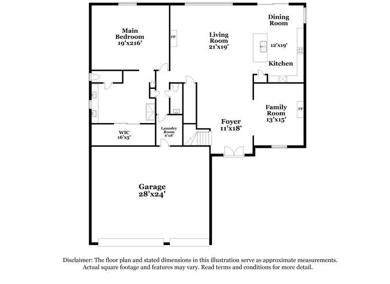 2,700/Mo, 10510 Eagle Nest St Las Vegas, NV 89141 Floor Plan View