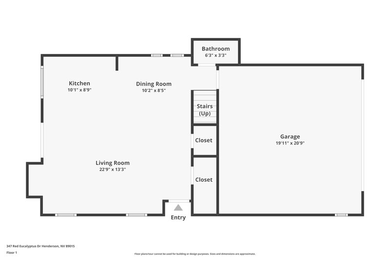 1,885/Mo, 347 Red Eucalyptus Dr Henderson, NV 89015 Floor Plan View