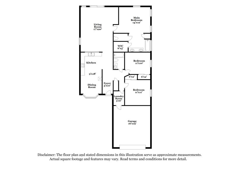 2,175/Mo, 9130 Sea Cove St Las Vegas, NV 89123 Floor Plan View