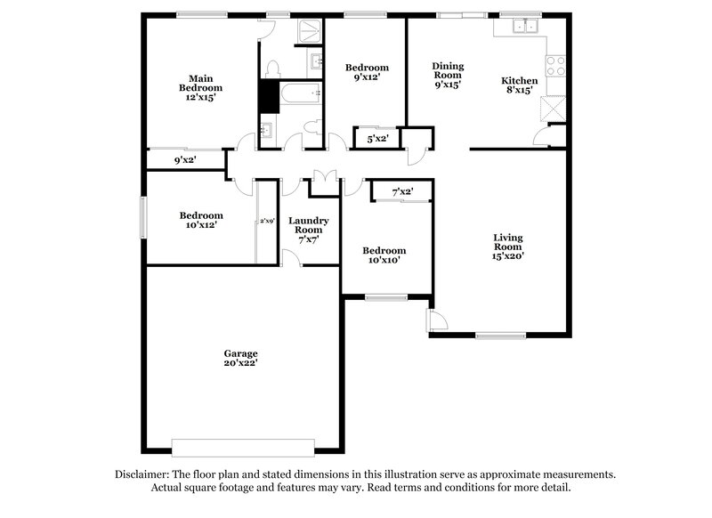 1,765/Mo, 4329 Wendy Ln Las Vegas, NV 89115 Floorplan View