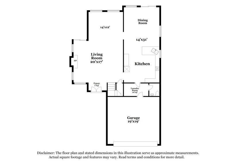 2,230/Mo, 4841 Villa Elisa Circle North Las Vegas, NV 89031 Floor Plan View