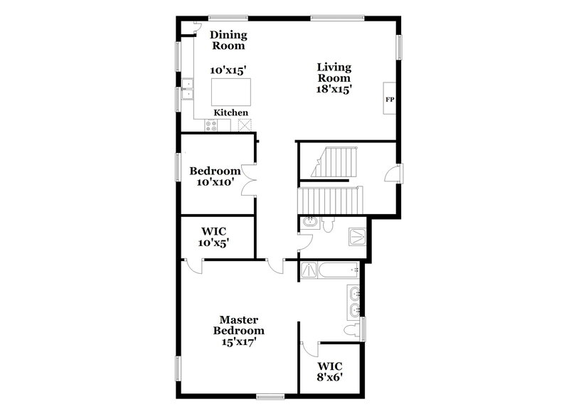 2,405/Mo, 5832 Magic Oak Street North Las Vegas, NV 89031 Floorplan View 2