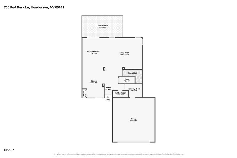 2,225/Mo, 733 Red Bark Ln Henderson, NV 89011 Floor Plan View