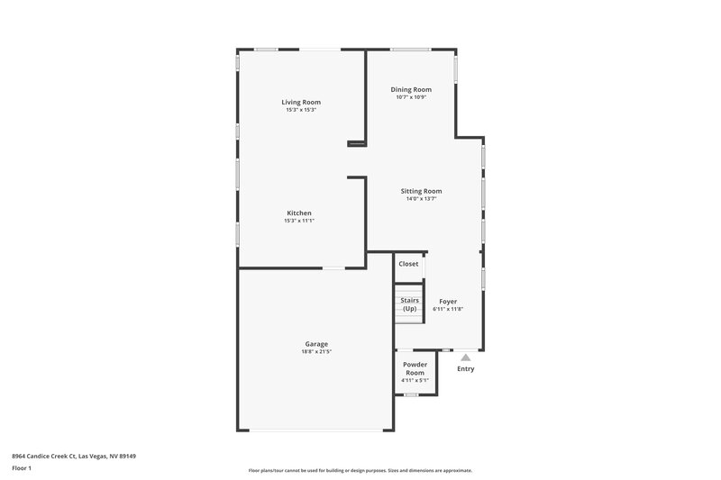 1,950/Mo, 8964 Candice Creek Ct Las Vegas, NV 89149 Floor Plan View